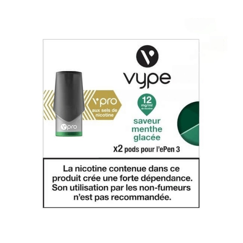 Recharge Vype / Vuse Menthe Glacée - Epen (Sels de nicotine)