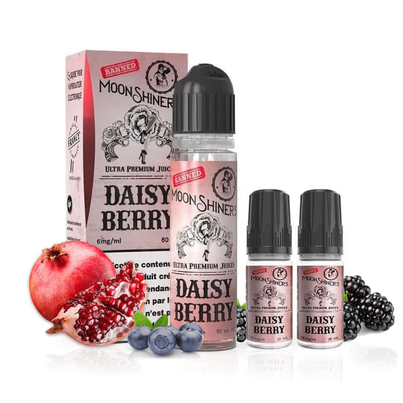 E-liquide Daisy Berry 60ml (+ 1 ou 2 Boosters de Nicotine) - Moonshiners