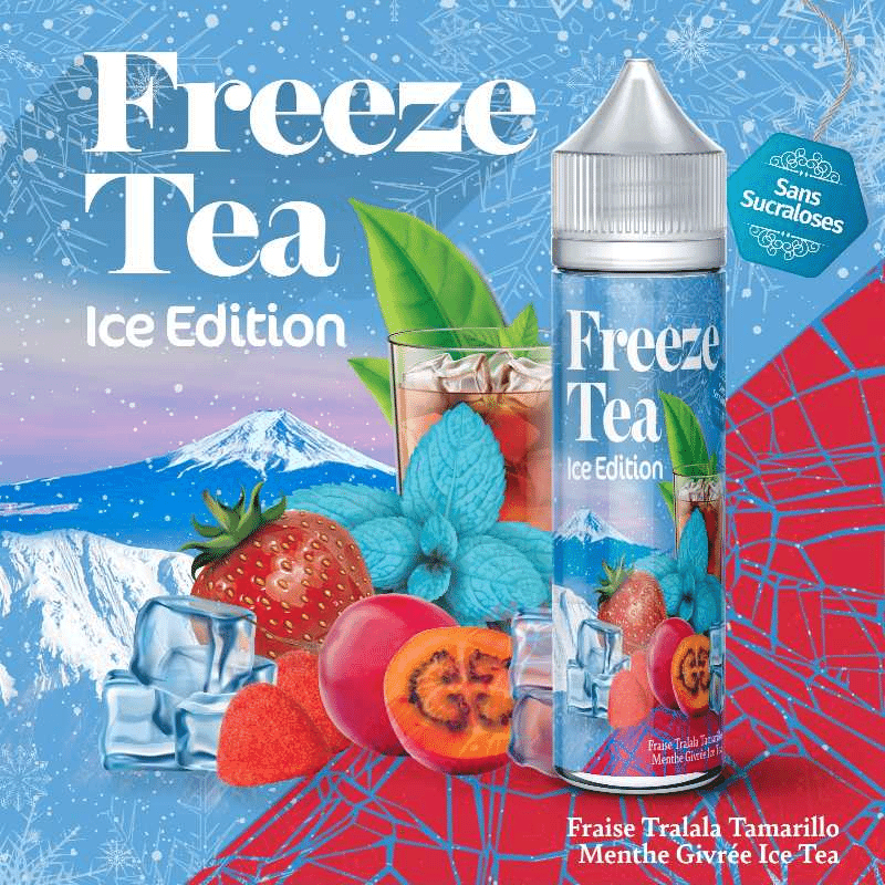 E-liquide Fraise Tagada Tamarillo Menthe Givrée Ice Tea 50 ml  - Freeze Tea