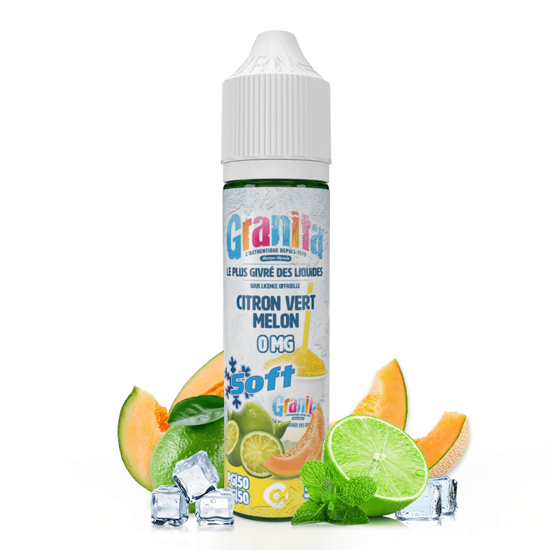 E-liquide Citron vert Melon Granita 50ml (Soft ou Extra frais)