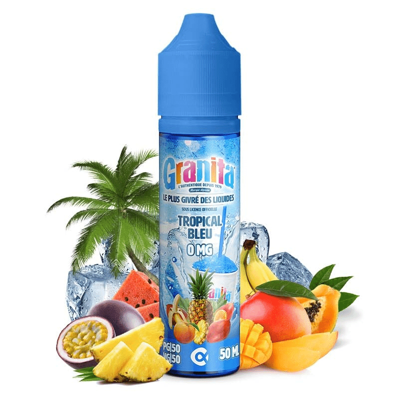 E-liquide Tropical Bleu Granita 50ml (Soft ou Extra frais)