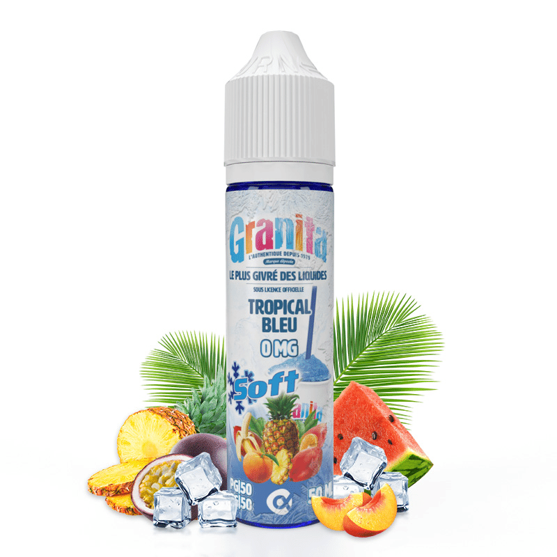 E-liquide Tropical Bleu Granita 50ml (Soft ou Extra frais)