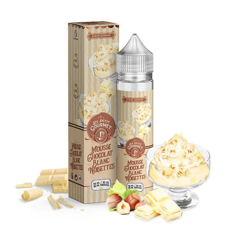 E-liquide Mousse Chocolat Blanc Noisettes 50ml - Le Petit Gourmet