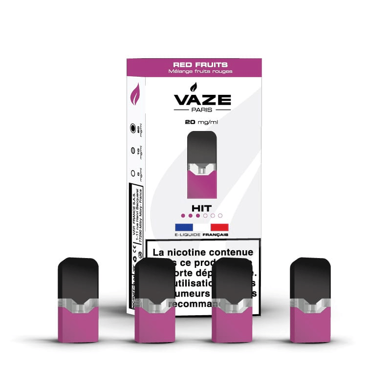 Cartouches Red Fruits (lot de 4 / compatible Juul) - Vaze