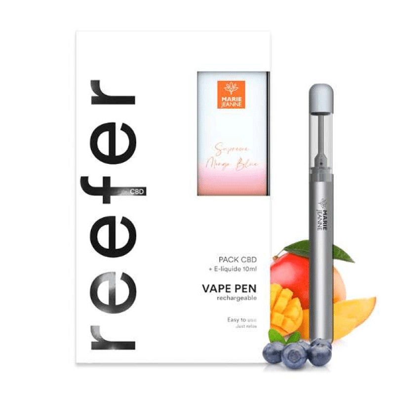 Pack Vape Pen Reefer Supreme Mango Blue - Marie Je...